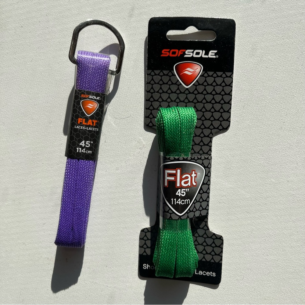 Purple and Green 45” Shoelaces